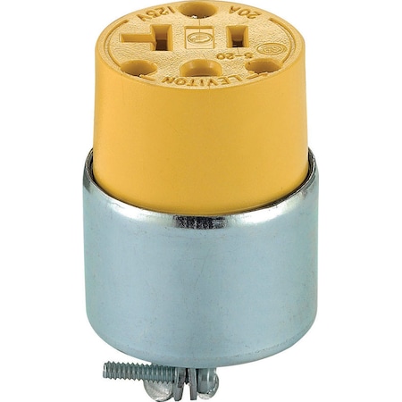 Leviton Leviton Commercial Armored Ground/Straight Blade Connector 5-20R 2 Pole 3 Wire 520CA-000